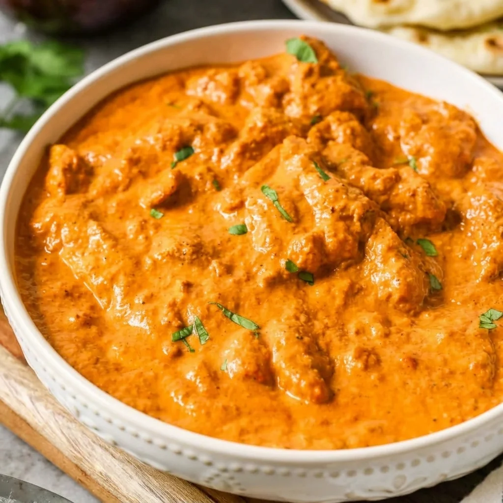 Creamy halal butter chicken curry at Foodies Calgary, NE Calgary, AB